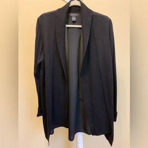 Black open cardigan with sheer back